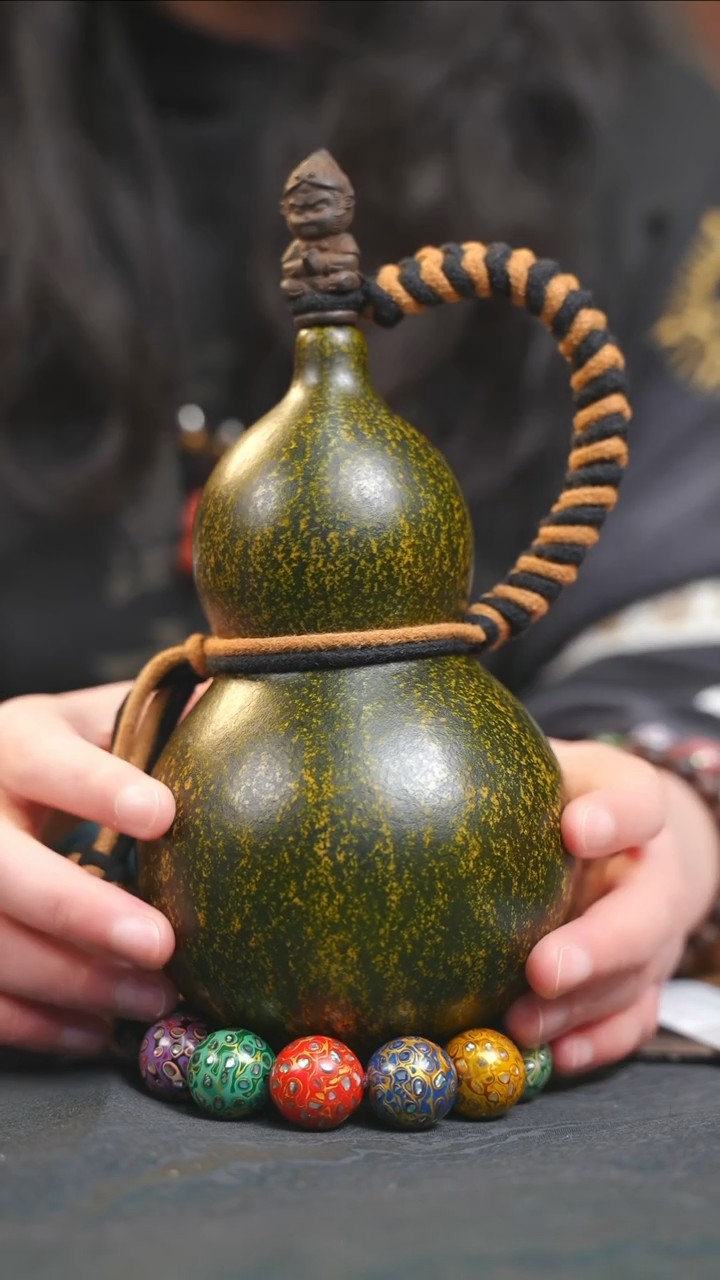 【闪购商品】YT235大漆酒葫芦不包手串及旋转底座