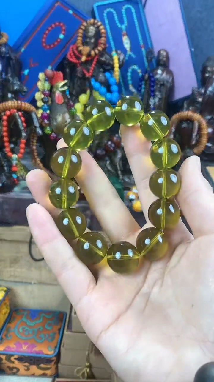 【闪购商品】蓝珀手链未镶嵌猪妹精品专属链接