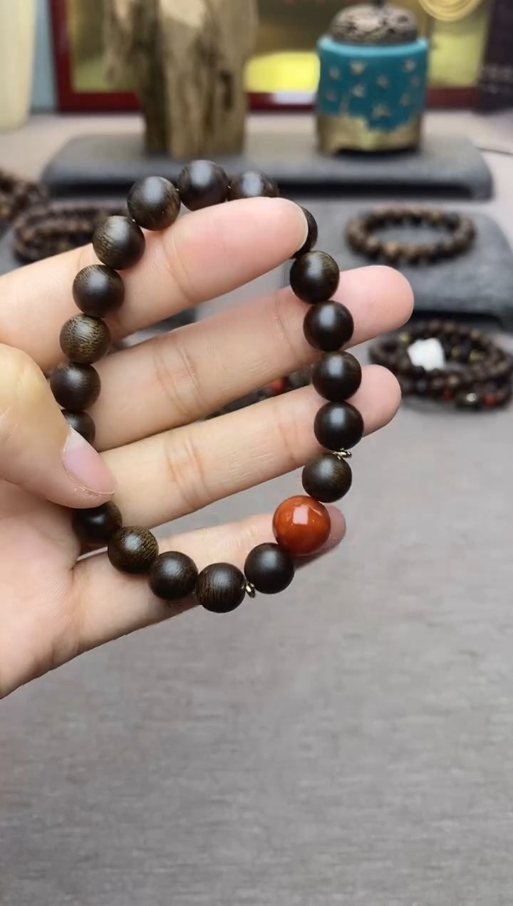 【闪购商品】沉香手串单圈越南芽庄白棋楠0.8 沉水