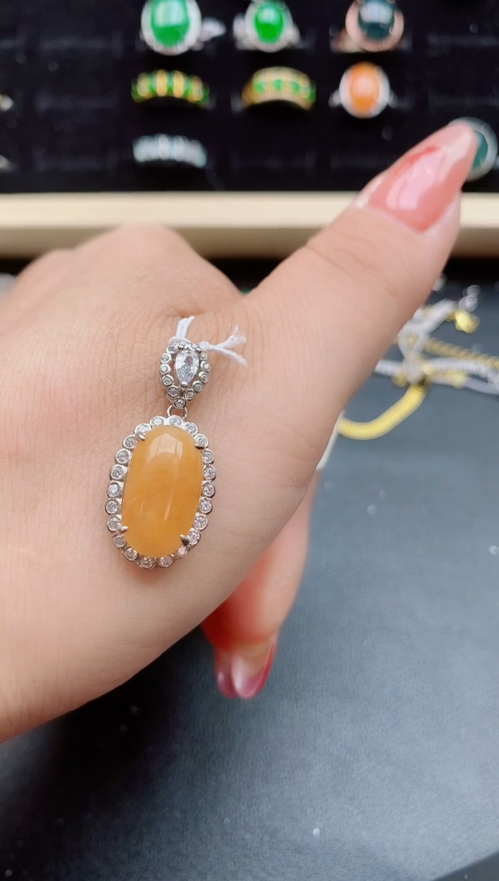 【闪购商品】翡翠吊坠(不含链)银S925镶嵌321312