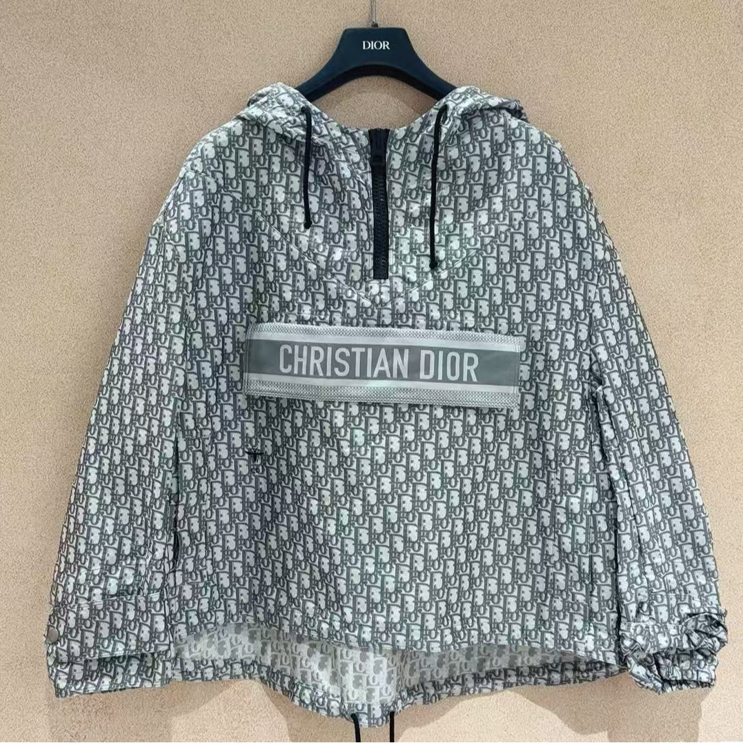 99新 DIOR/迪奥 蔚蓝总专场/灰色老花卫衣 XS码