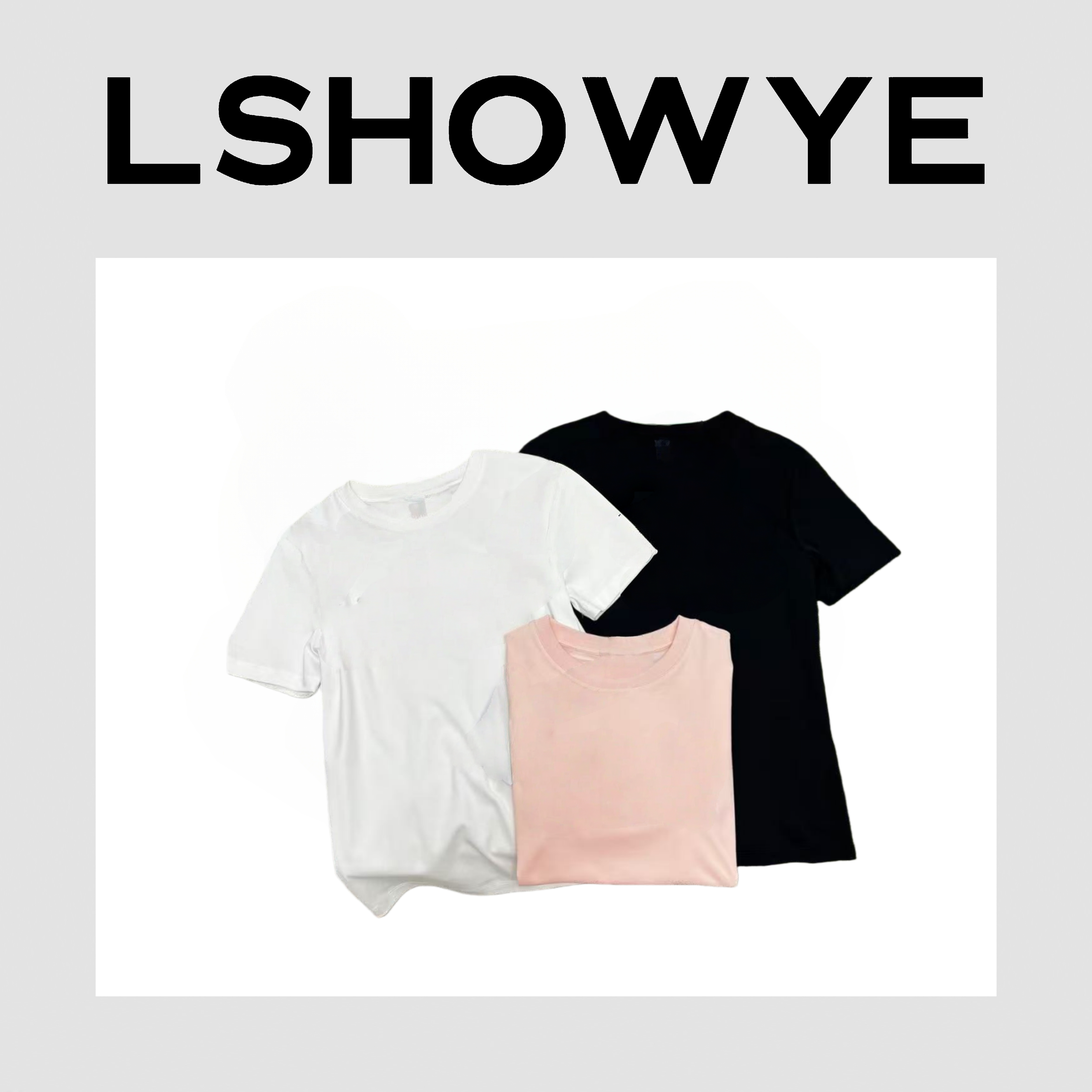 LSHOWYE｜串珠方框标短袖T恤 z4777