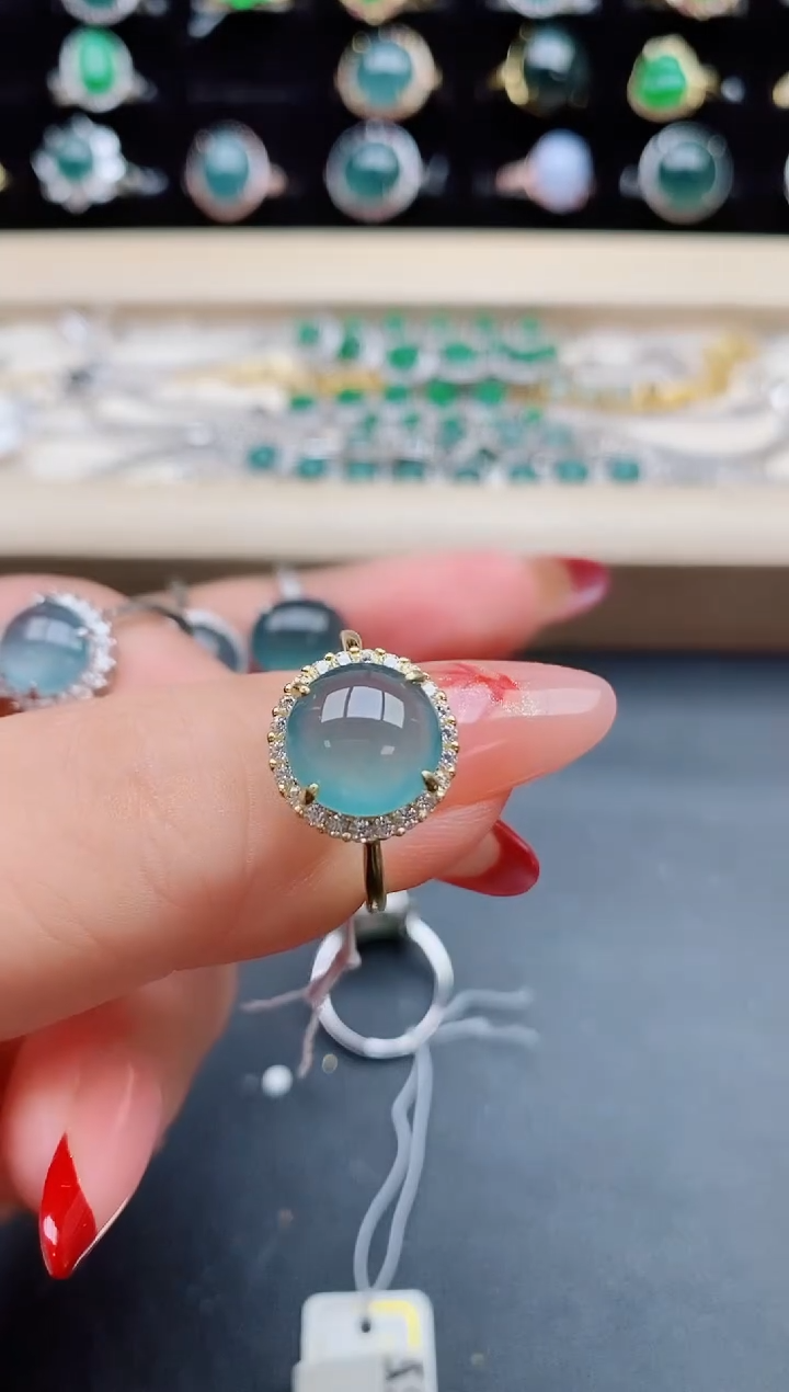 【闪购商品】翡翠戒指银S925镶嵌5085850