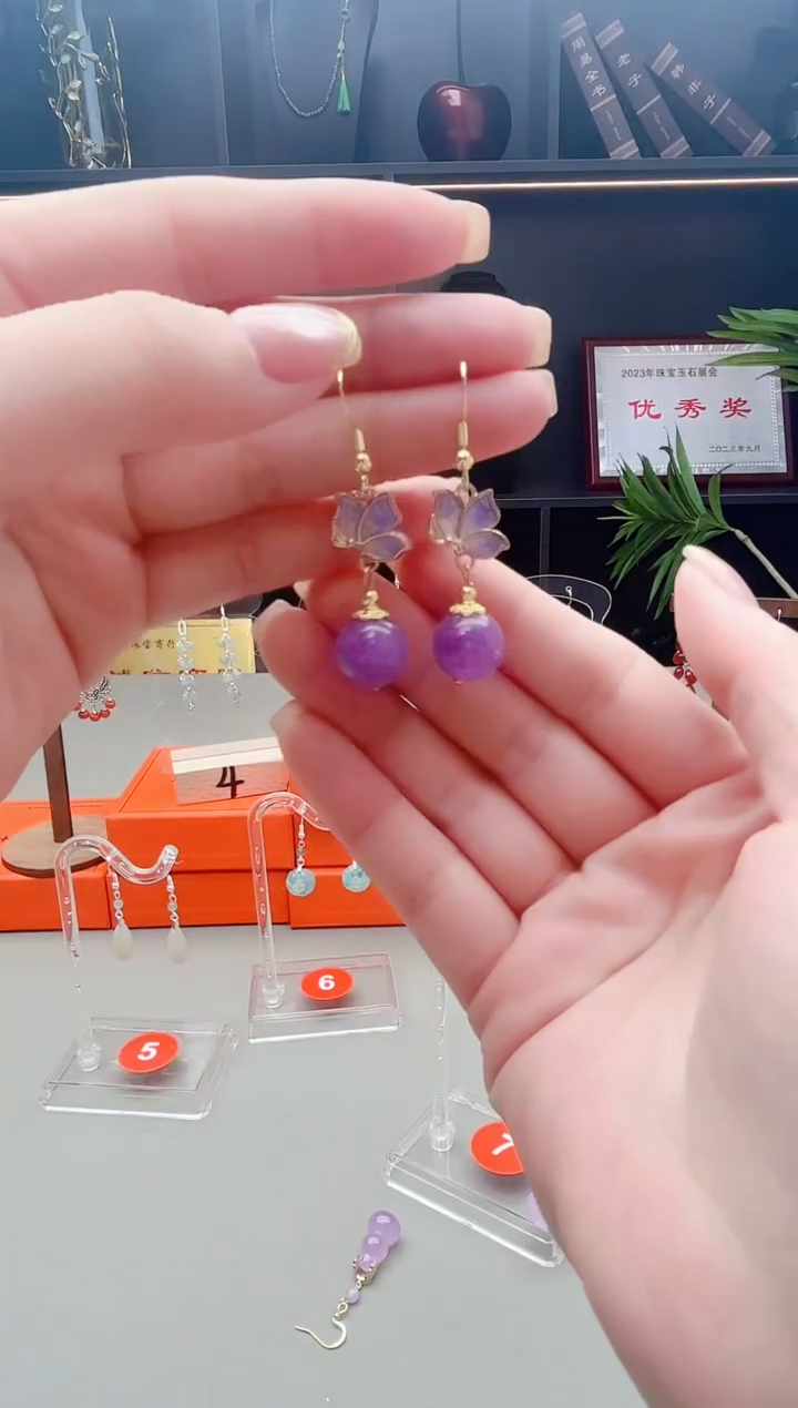 未镶嵌耳钉玛瑙/玉髓421