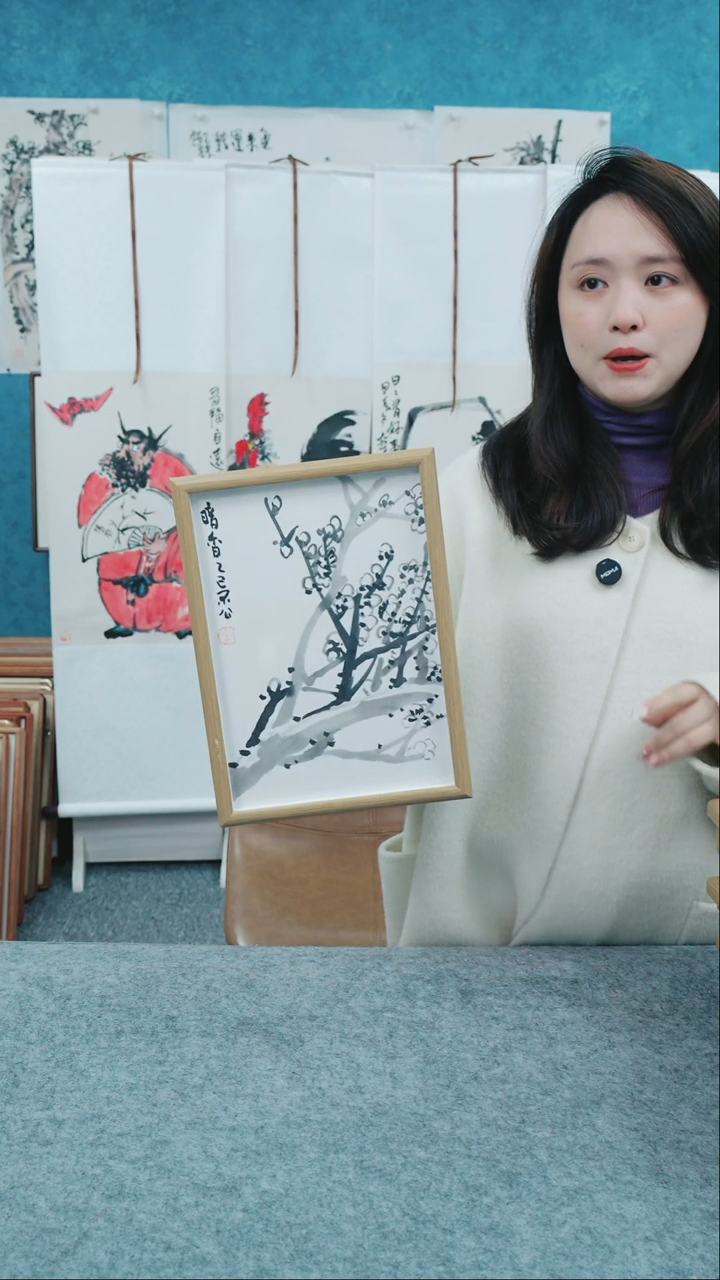 【闪购商品】国画10寸本土老师木质摆台 