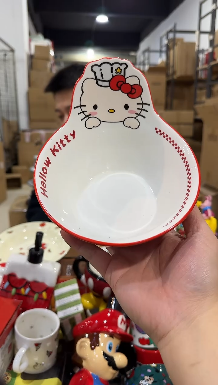 瓷片原盒kt猫沙拉碗