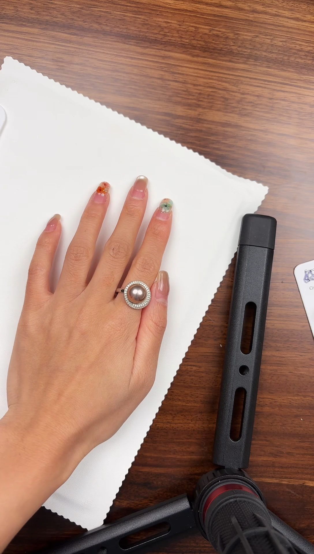 银S925镶嵌戒指淡水珍珠银款淡水紫珠怪色戒指