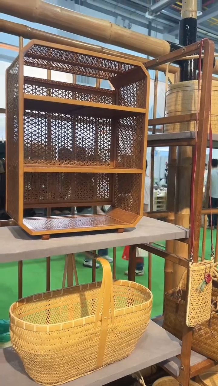 手工竹编无言茶棚大号
