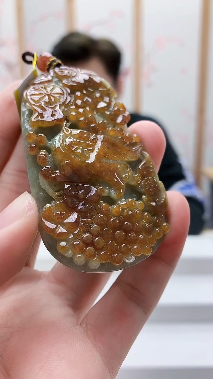 未镶嵌定制翡翠5163bb-毛货挂件49