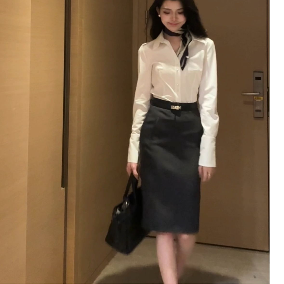 【暮色回响】高级感时尚气质半身裙套装8900款（不含腰带）