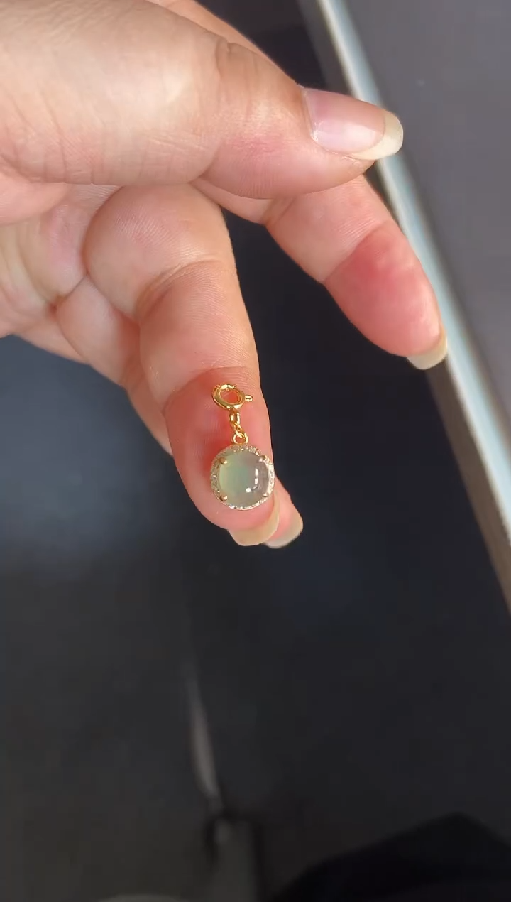 吊坠(不含链)银S925镶嵌翡翠1