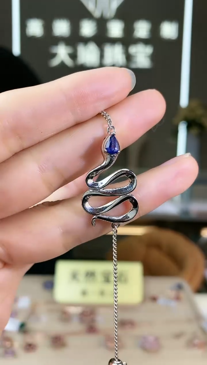 【闪购商品】蓝宝石手链银S925镶嵌手链