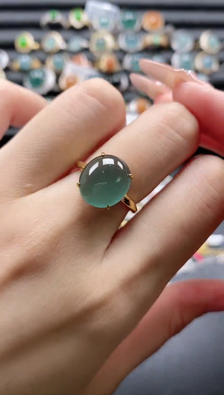 【闪购商品】翡翠戒指银S925镶嵌1111