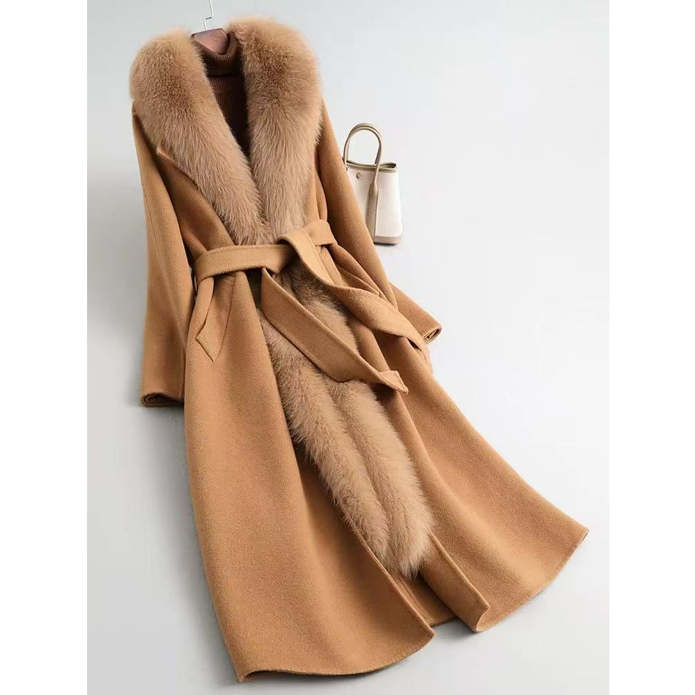 双面大衣女2025冬新款 双面毛呢子外套S910298