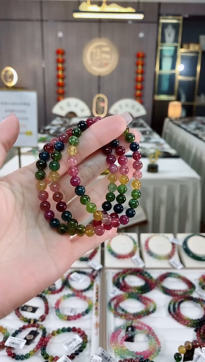 单圈手串6mm+未镶嵌碧玺（多样性发一条）hon