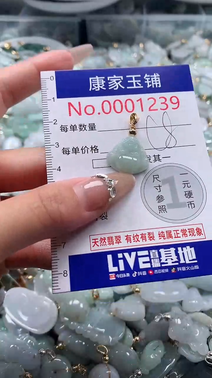 翡翠未镶嵌吊坠(不含链)1239