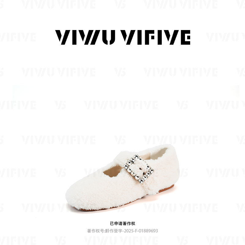V5「甜芒·平底」勃肯鞋女款2026新款爆款毛茸茸玛丽珍保暖松紧带