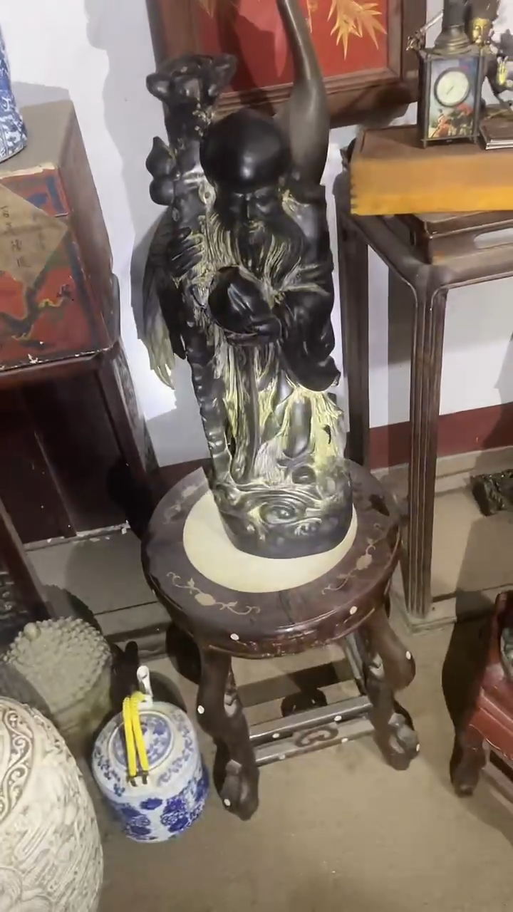 【闪购商品】木木雕新年快乐 香木摆件