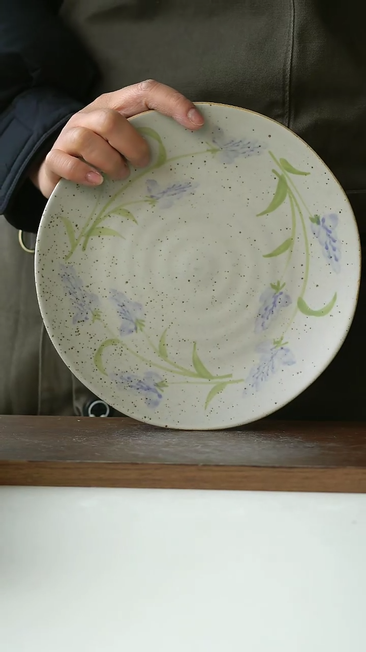 【闪购商品】陶瓷薰衣草主菜盘21cm@4-2@