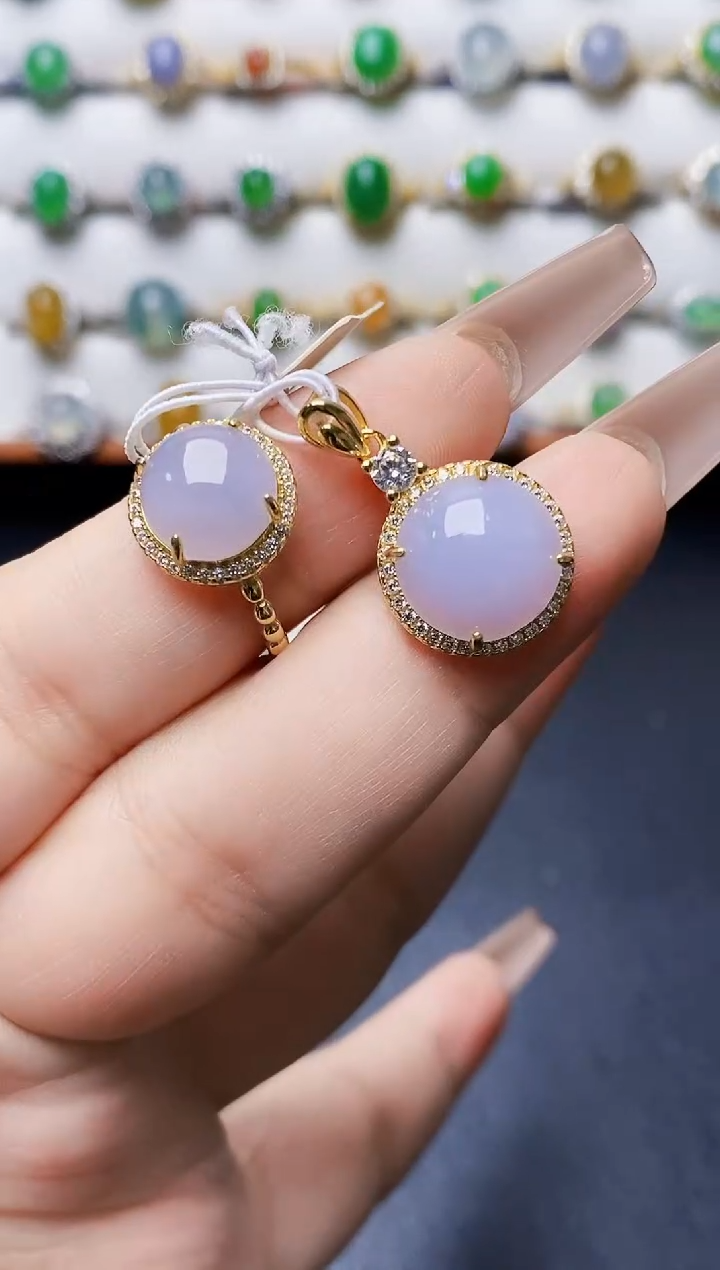 银S925镶嵌戒指翡翠0635