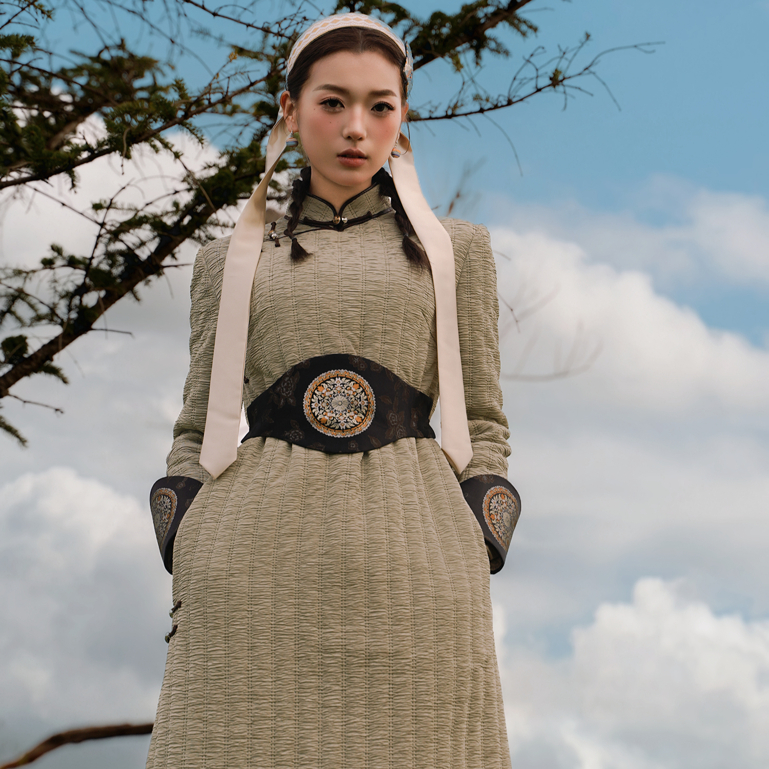  C004-暖冬三色棉袍  陶萨原创轻民族服饰 