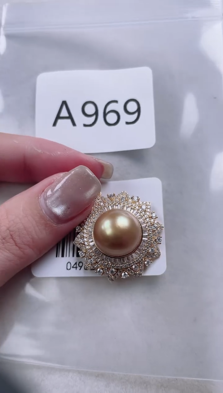 【闪购商品】海水珍珠吊坠银S925镶嵌A969