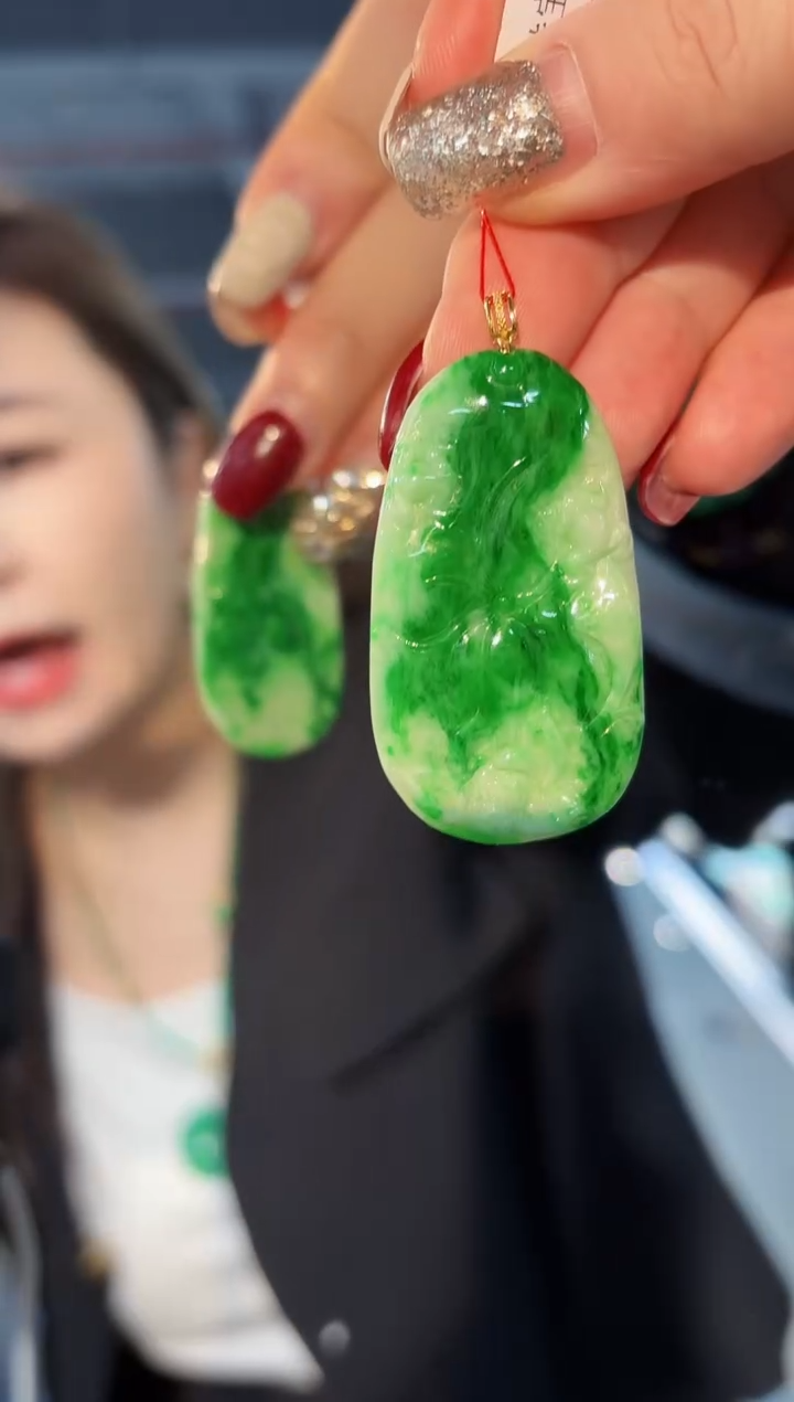 【闪购商品】翡翠颈饰18K金镶嵌缅料A货/支持复检/一件
