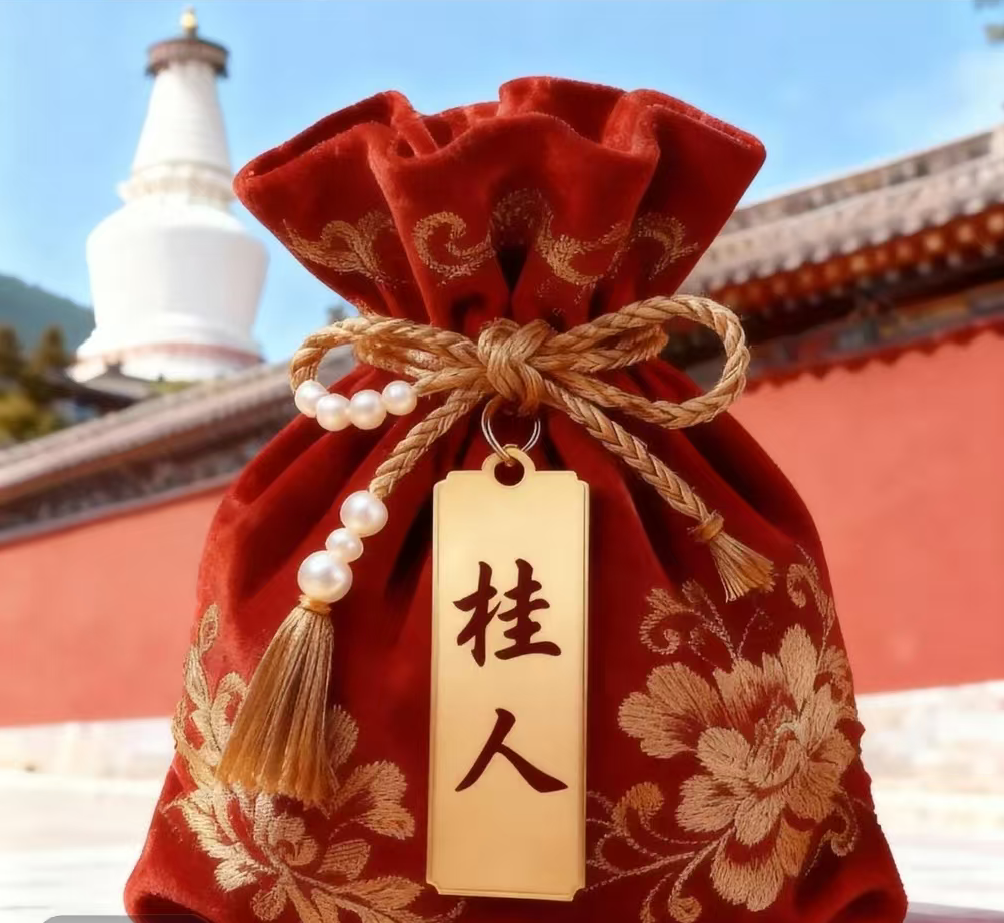 5号开韵贵人【师傅手绘】十二生肖挂饰贴纸福卡守护福袋