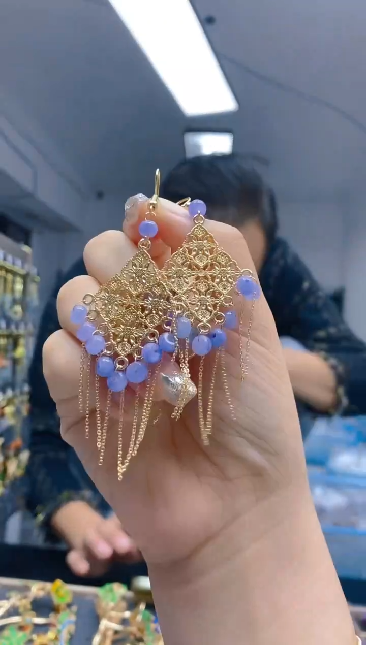 【闪购商品】翡翠耳饰合金476翡翠耳钩