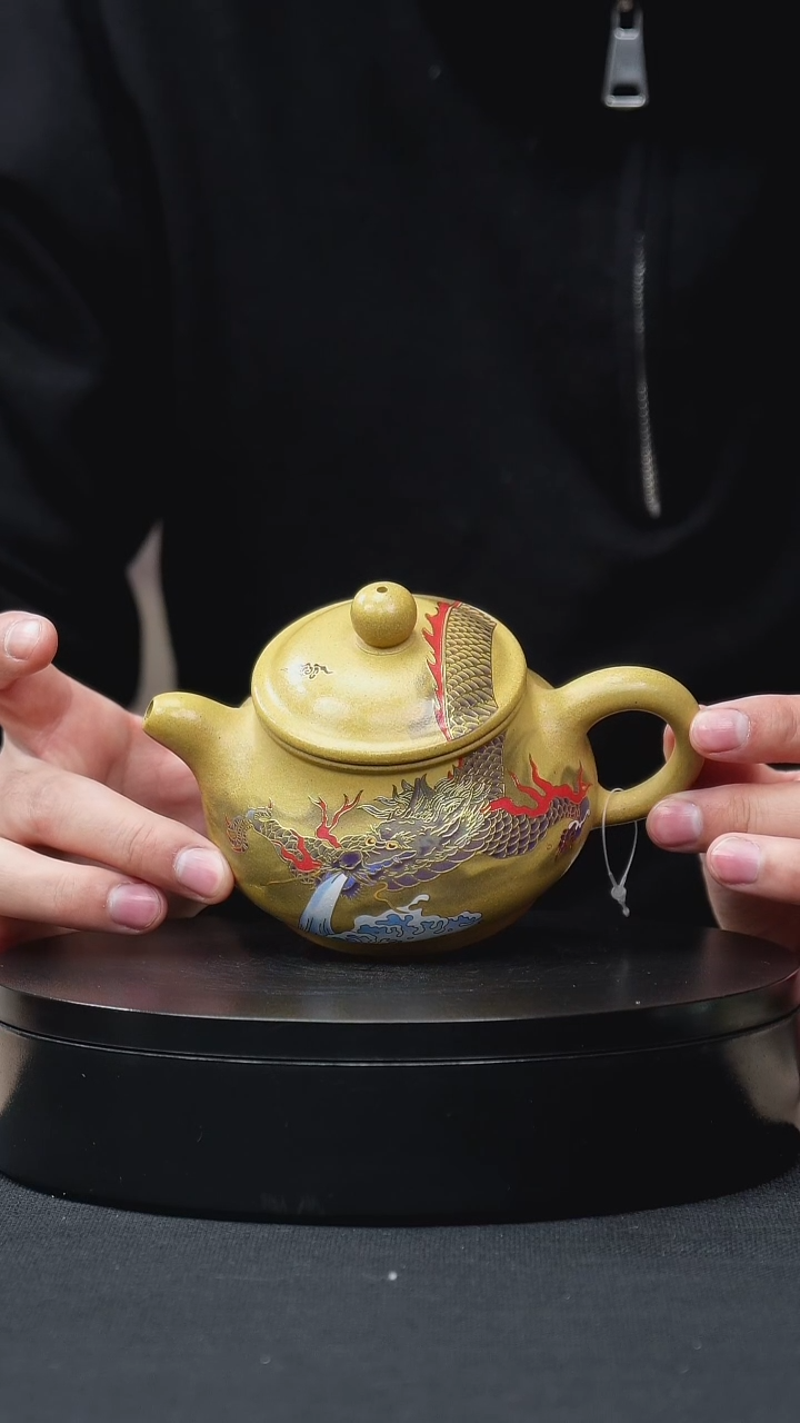 【闪购商品】紫砂茶壶黄金段贴绘变色潘壶