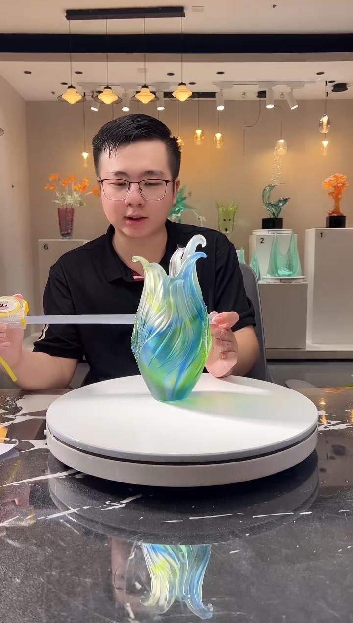 摆件巴比特美学 孔雀纹花器