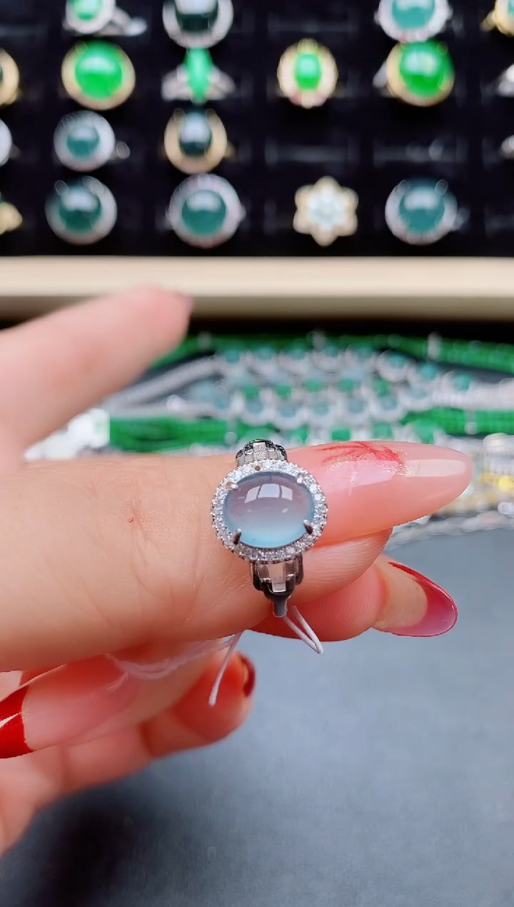 【闪购商品】翡翠戒指银S925镶嵌321321