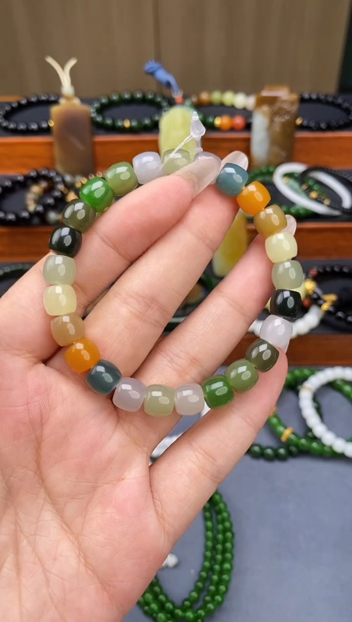 手串未镶嵌和田玉8mm多宝极致手串