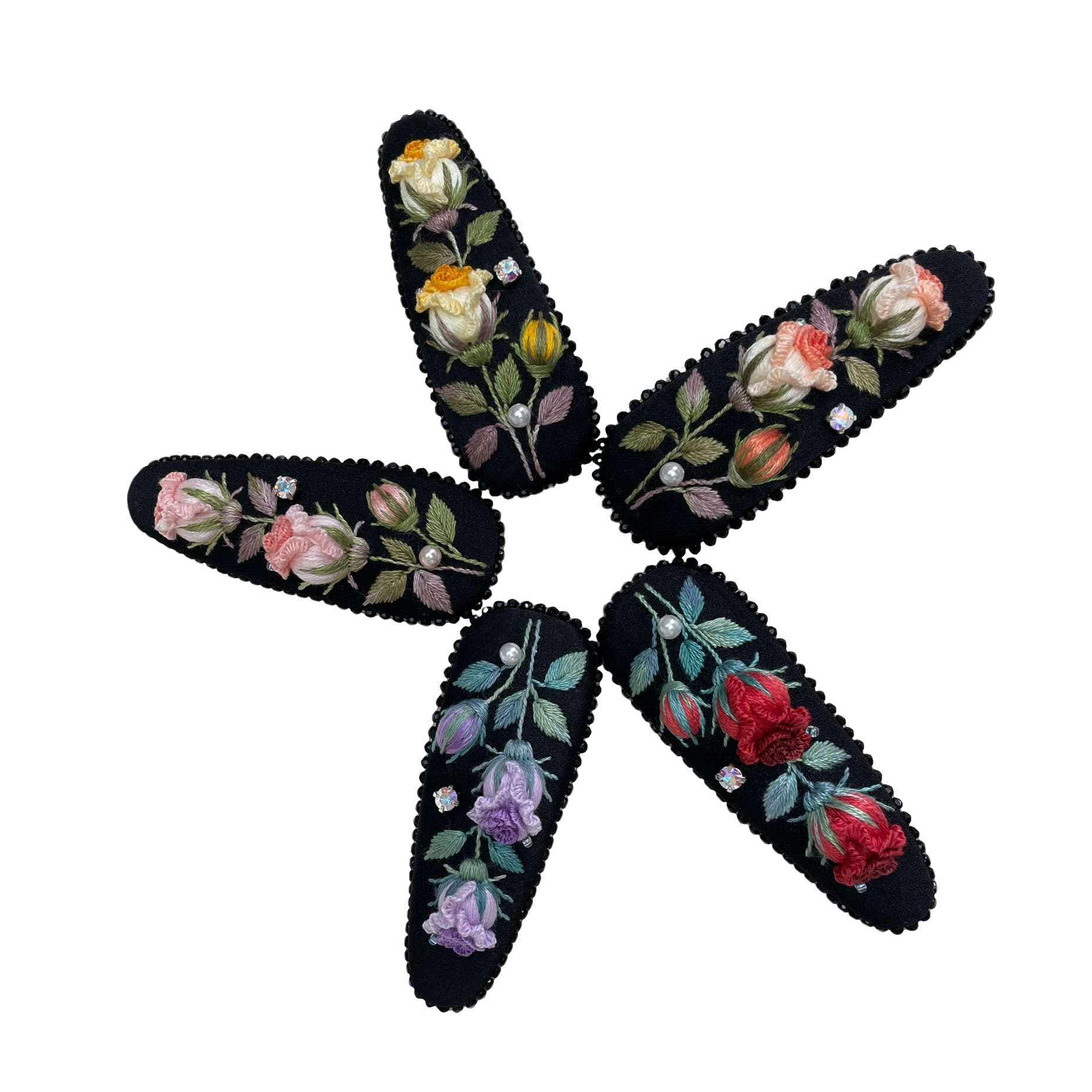 【发夹、发绳·直播间同价·可定制】酒杯玫瑰纯手工森系清新时尚百搭