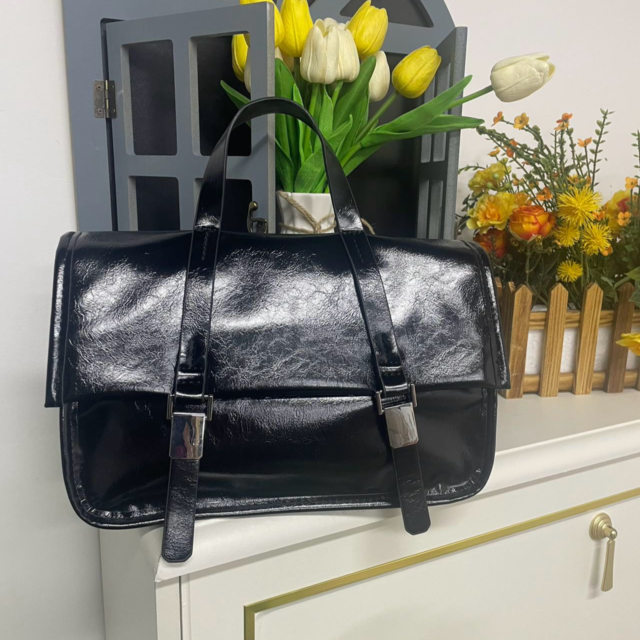 【FARNAZIM】2024款时尚女士包包 新款黑色包包