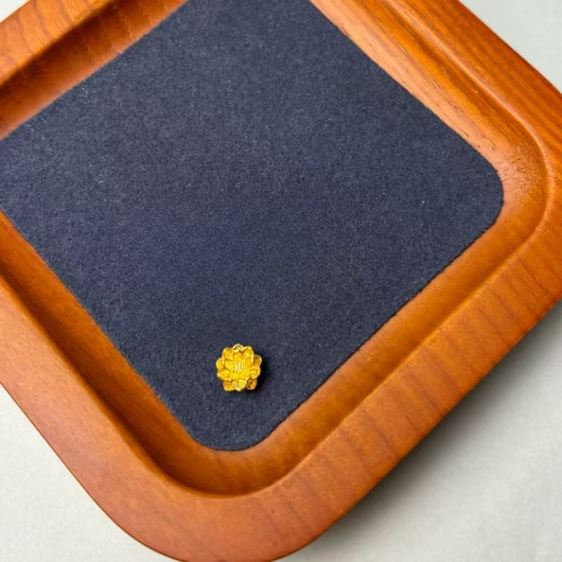 足金999通孔小莲花配件WH1177  配件