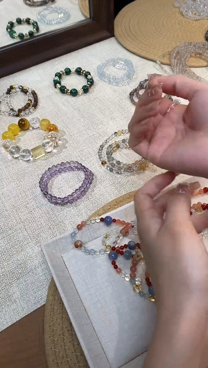 合金手链水晶《落日》水晶多宝设计款手链高端轻奢手串多样性发一