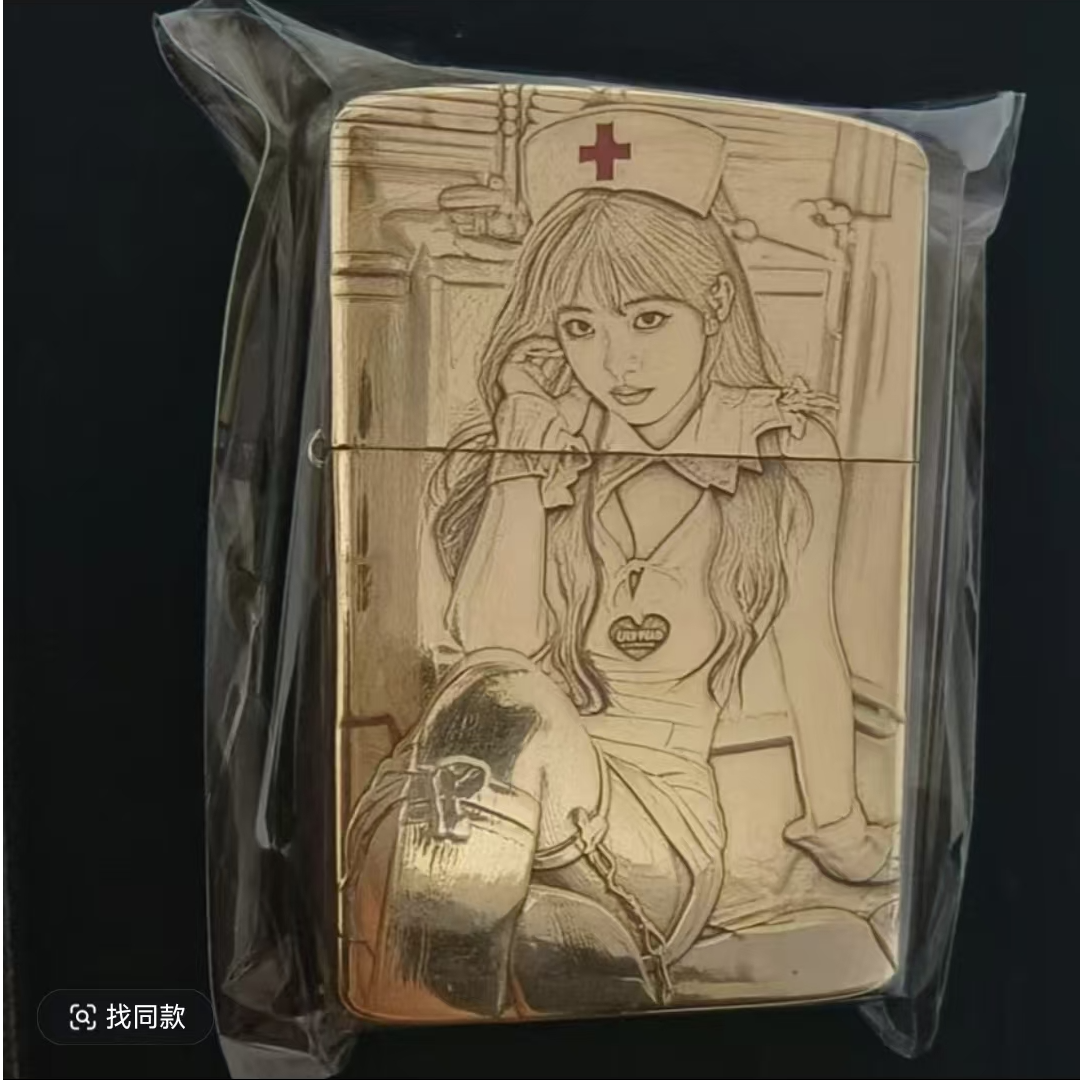 佐罗煤油打火机3D浮雕护士小姐姐男士礼品送礼防风打火机