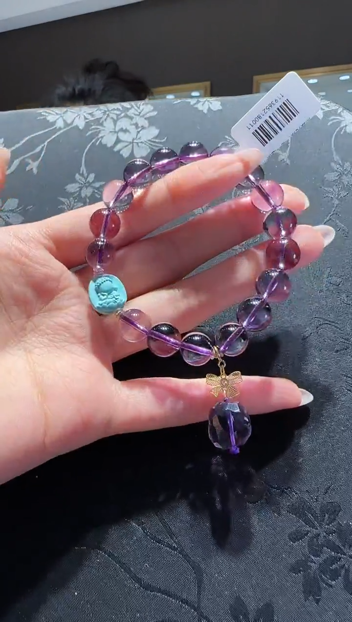 紫晶手串未镶嵌紫水手串设计款