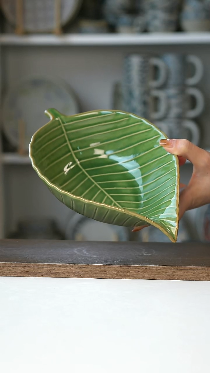 陶微瑕Laville collection树叶沙拉碗25cm@4-2@