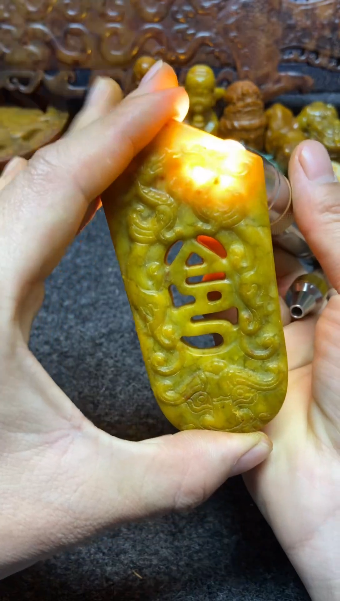 未镶嵌蛇纹石玉吊坠(不含链) 直播间专用链接