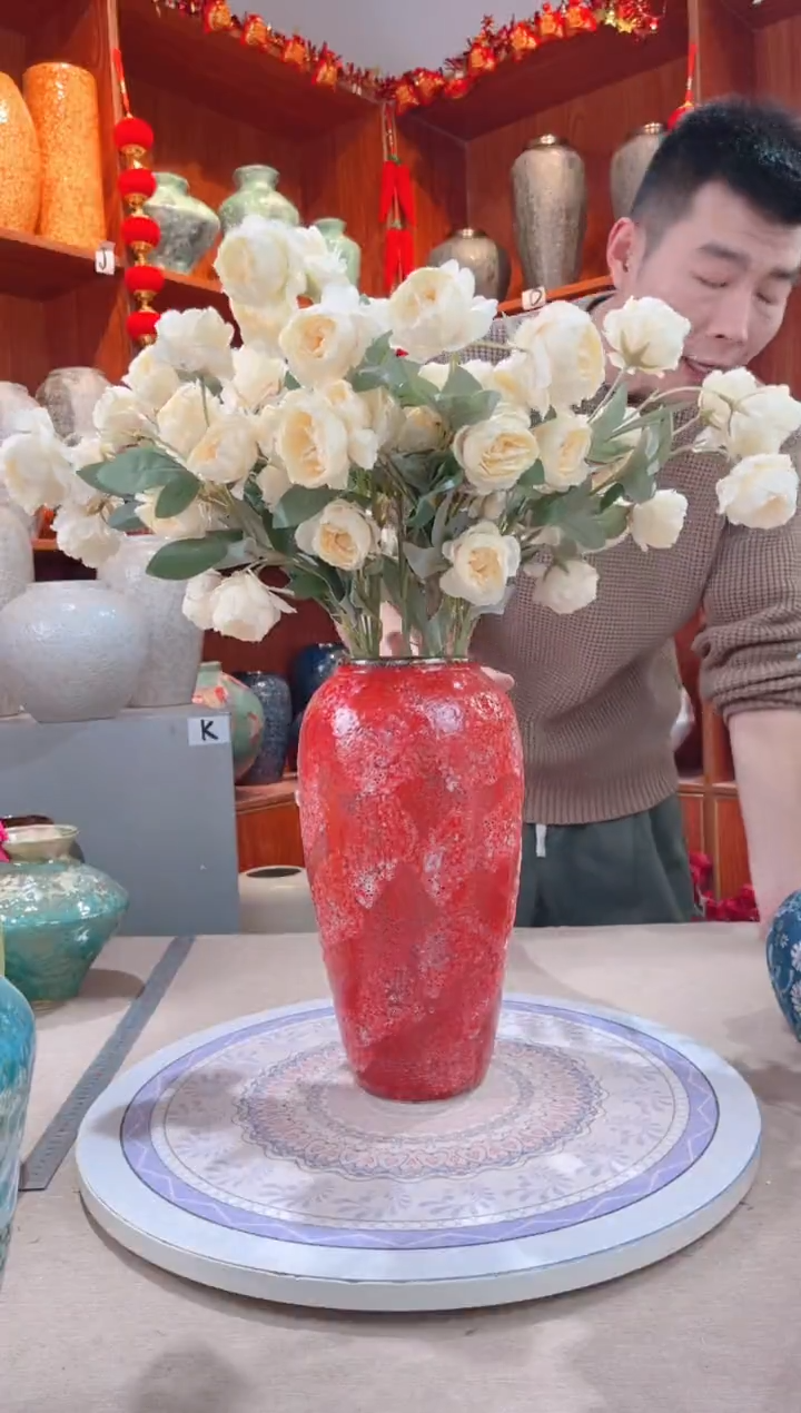 【闪购商品】瓶精品陶瓷花瓶 无花 映山红 大号