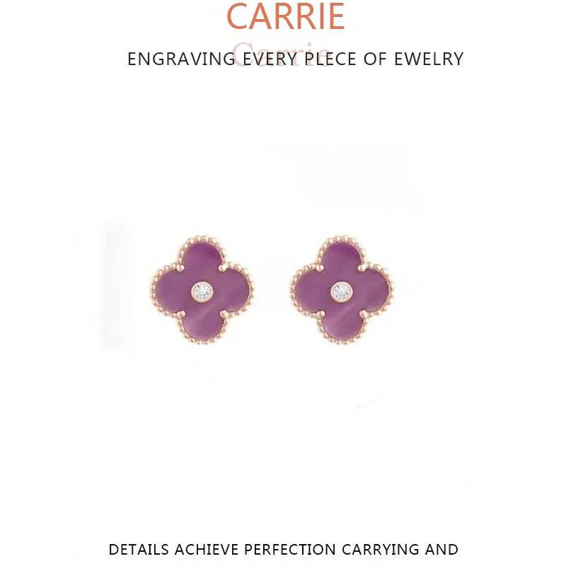 【Carrle轻奢】紫罗兰花花时尚轻奢耳钉