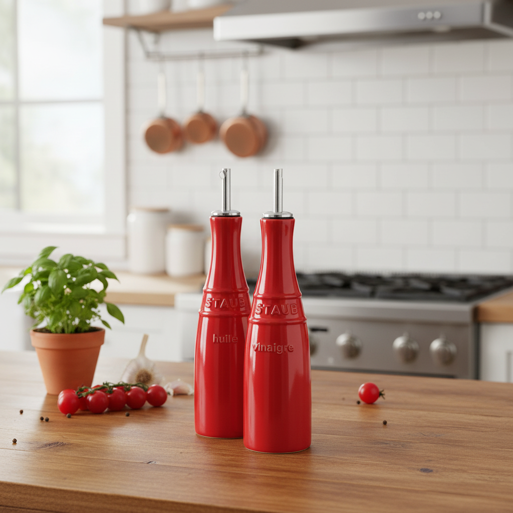 【A等品微瑕】 staub/珐宝 Tableware油和醋瓶/盐和胡椒瓶套装
