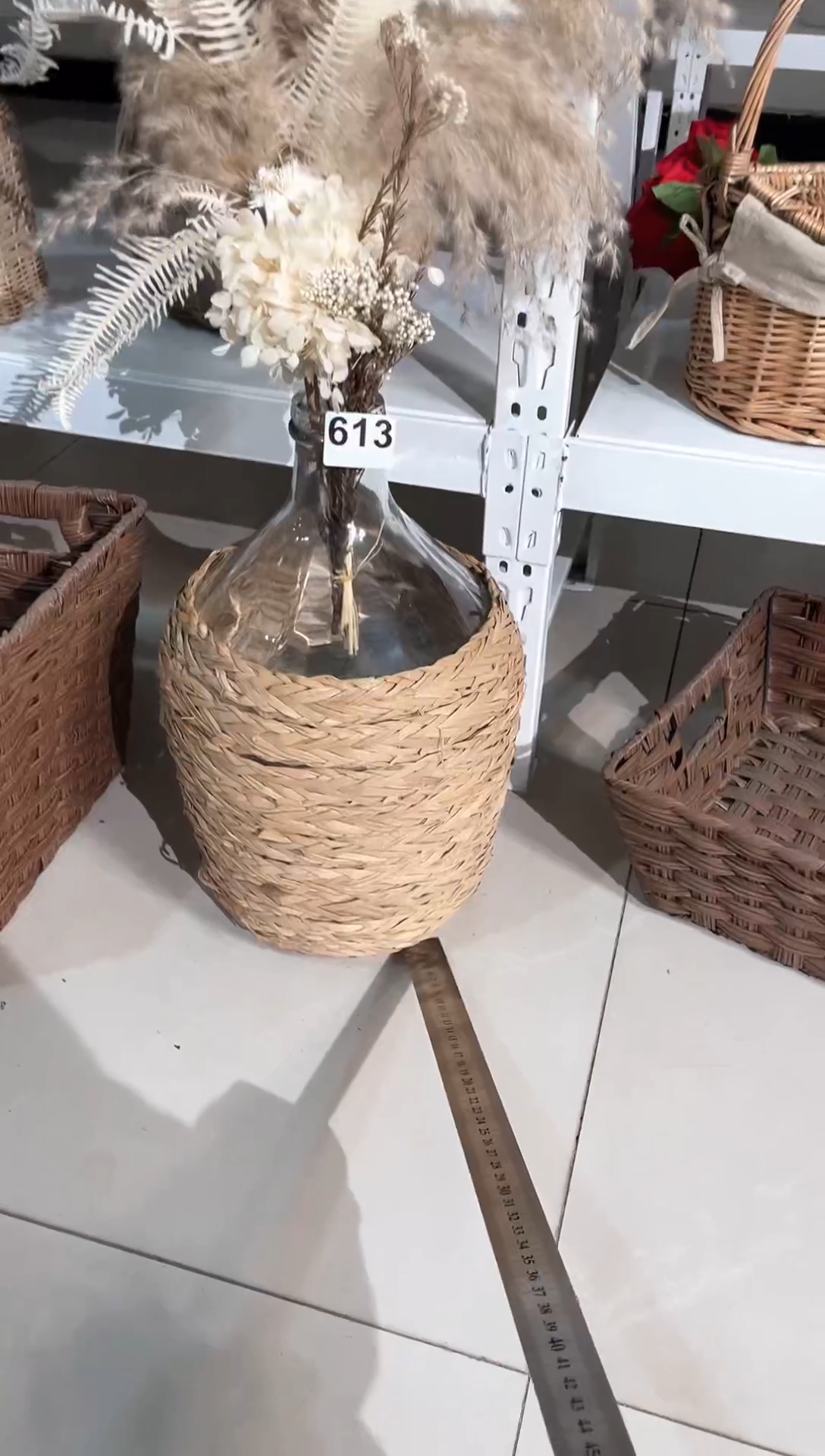 613柳编大肚花瓶