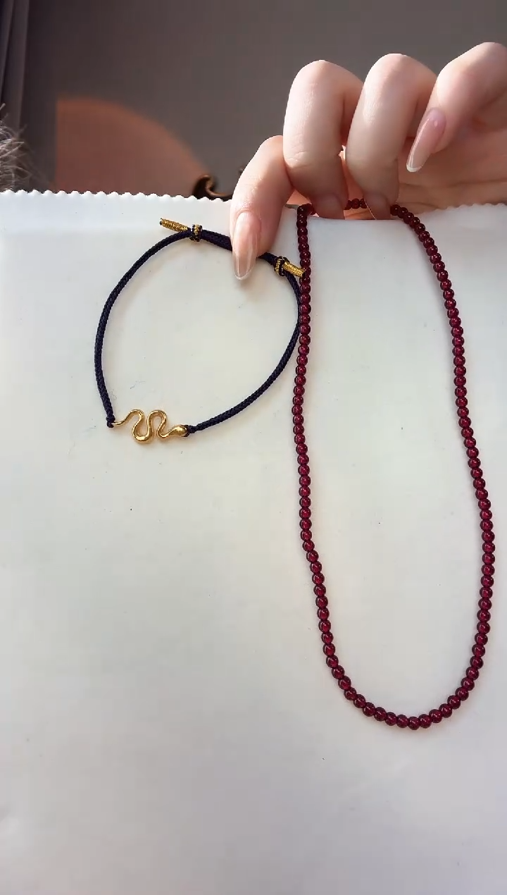 【闪购商品】石榴石手链未镶嵌石榴石手绳