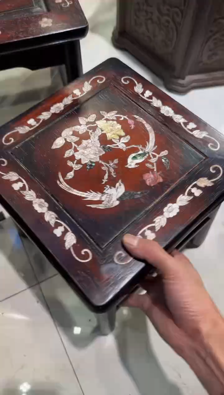 木木头款紫檀双鸟富贵凳298