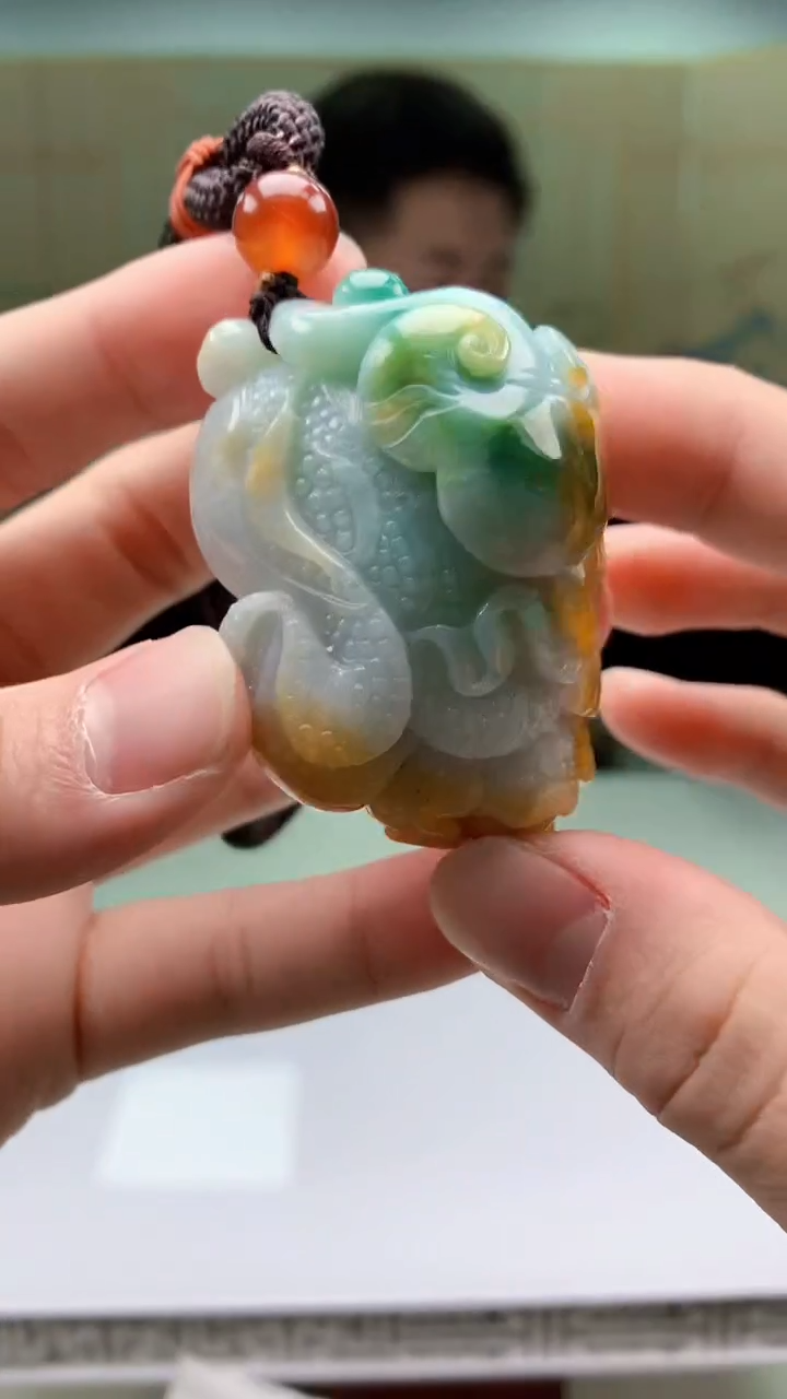 【闪购商品】定制翡翠未镶嵌4917bb-毛货挂件43