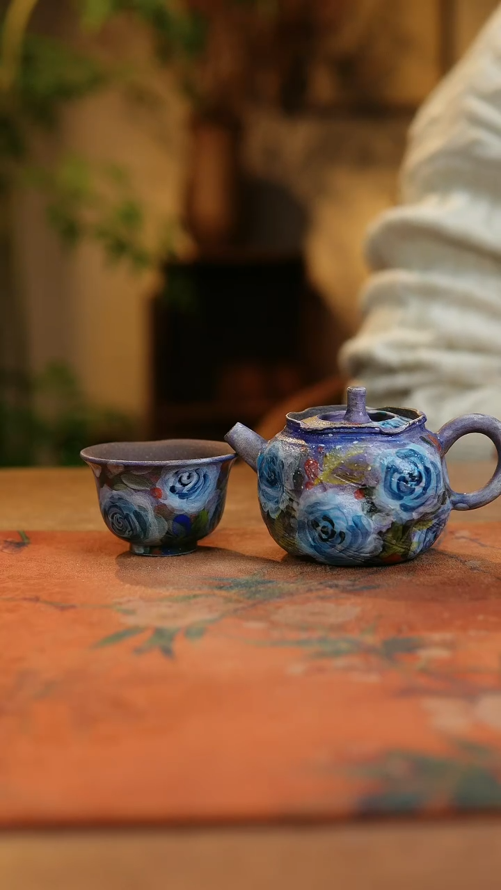 【闪购商品】瓷片1922景德镇手工手绘釉下彩高温瓷