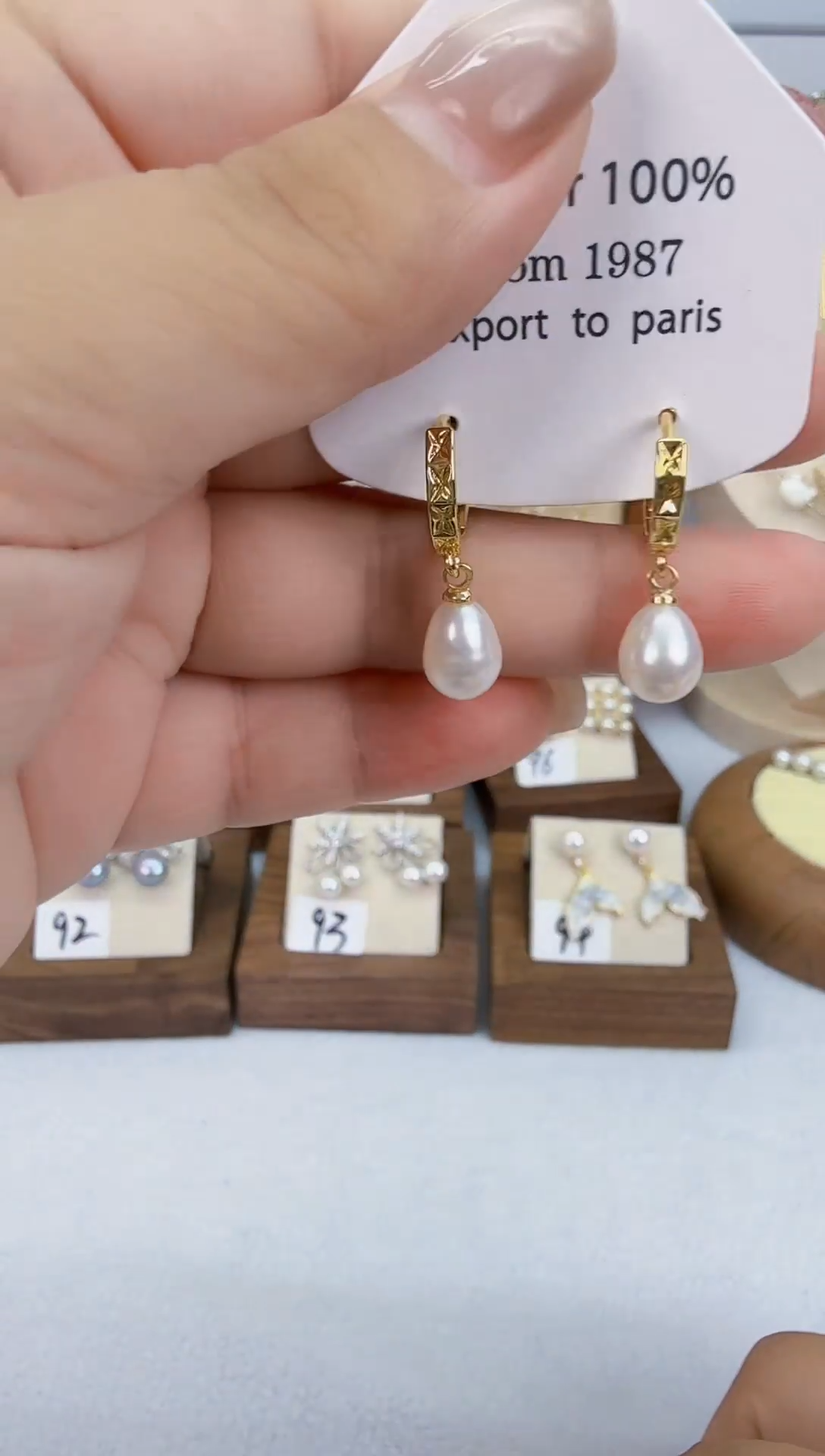 未镶嵌耳饰淡水珍珠金